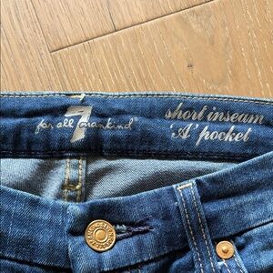 7 For All Mankind Deep Indigo bootleg A pocket jeans.